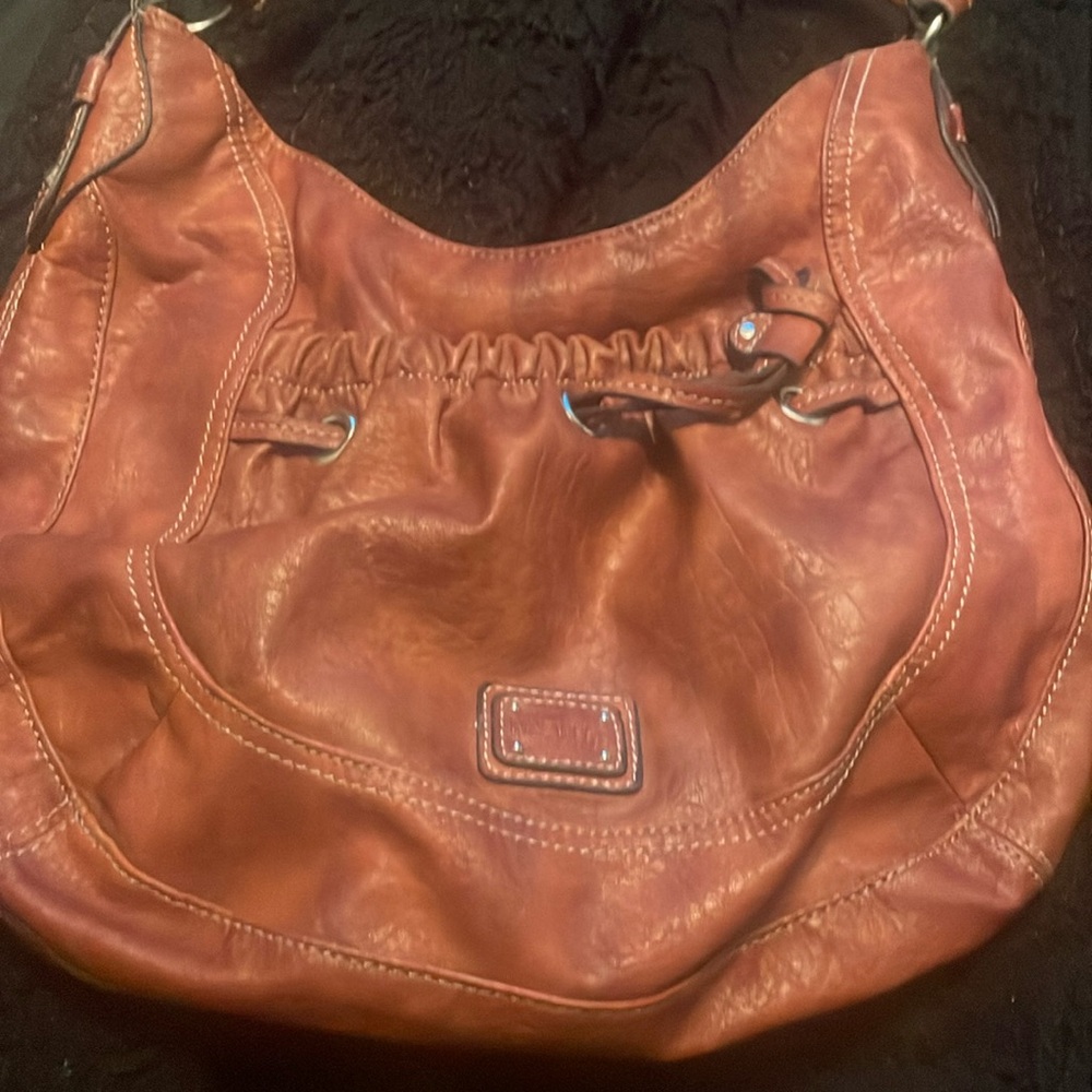 Brown leather bag